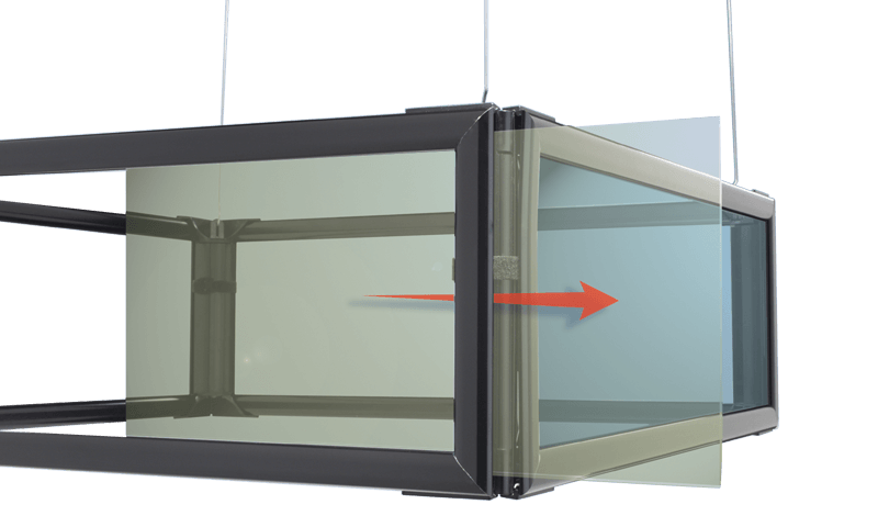 Side-Load AnoSkyBox™ Suspended 3D Aluminum Display System