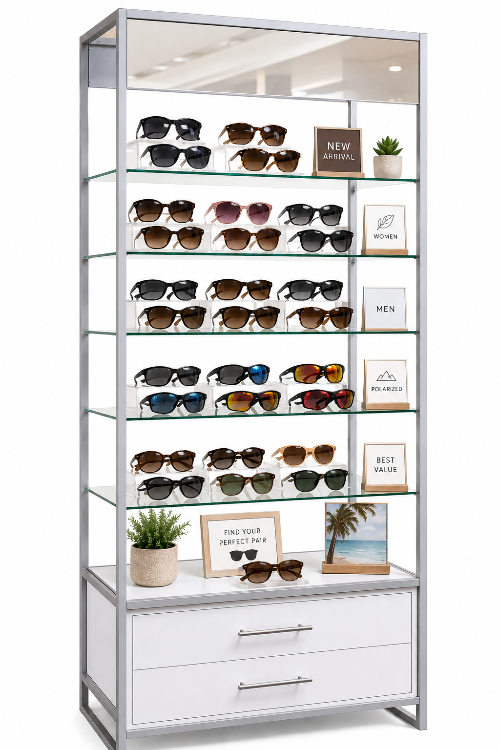 Eyewear Mid-Store Attached Tower