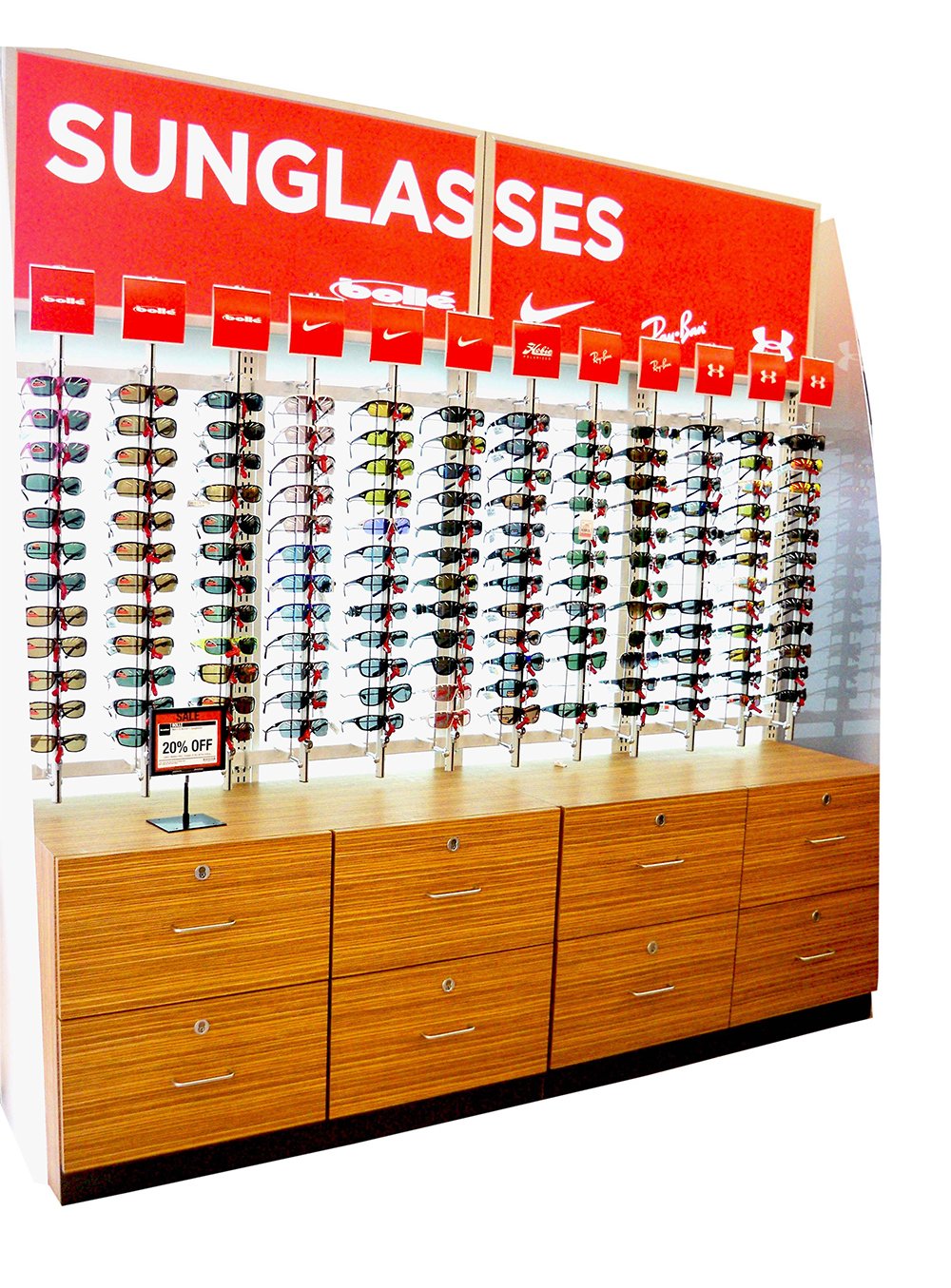 Eyewear Perimeter Lit Feature Wall Unit