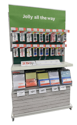 Home & Office End Cap Pen & Paper Display