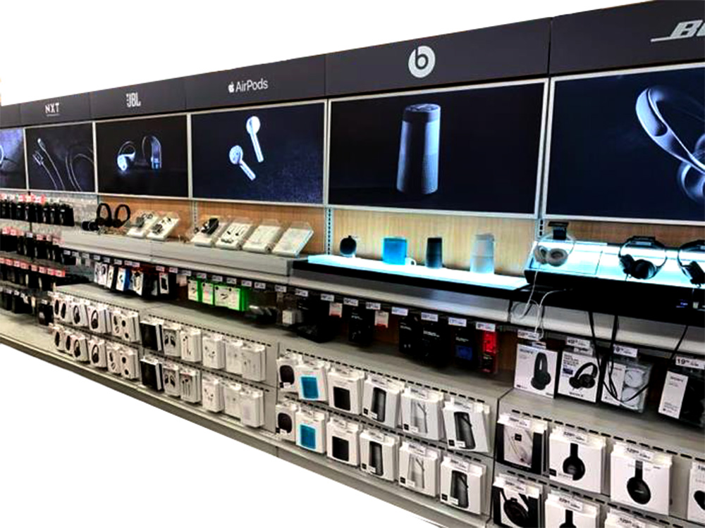 Electronics In Aisle Speaker/ Headphones Promo Fixture