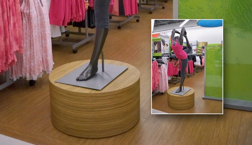 Yoga Mannequin Display with Wooden Base