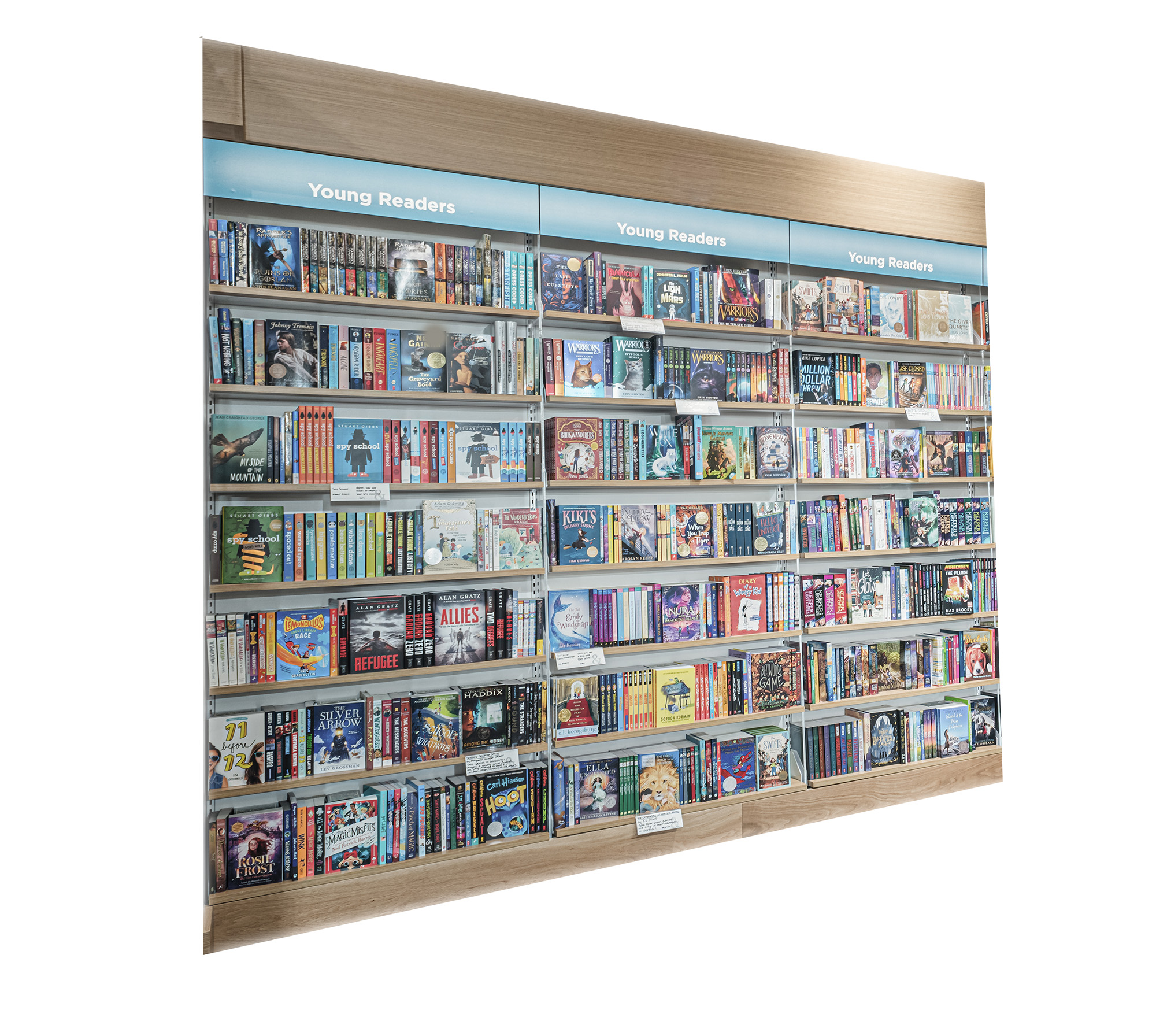 Face-Out Book Shelf Perimeter Wall